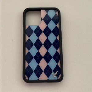 iphone 11 pro wildflower argyle preppy case